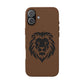 Engraved PU Leather Phone Case — Embossed Lion Design