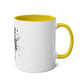 Cute Dog with Headphones Mug, Two-tone, 11oz - Conscience Garment