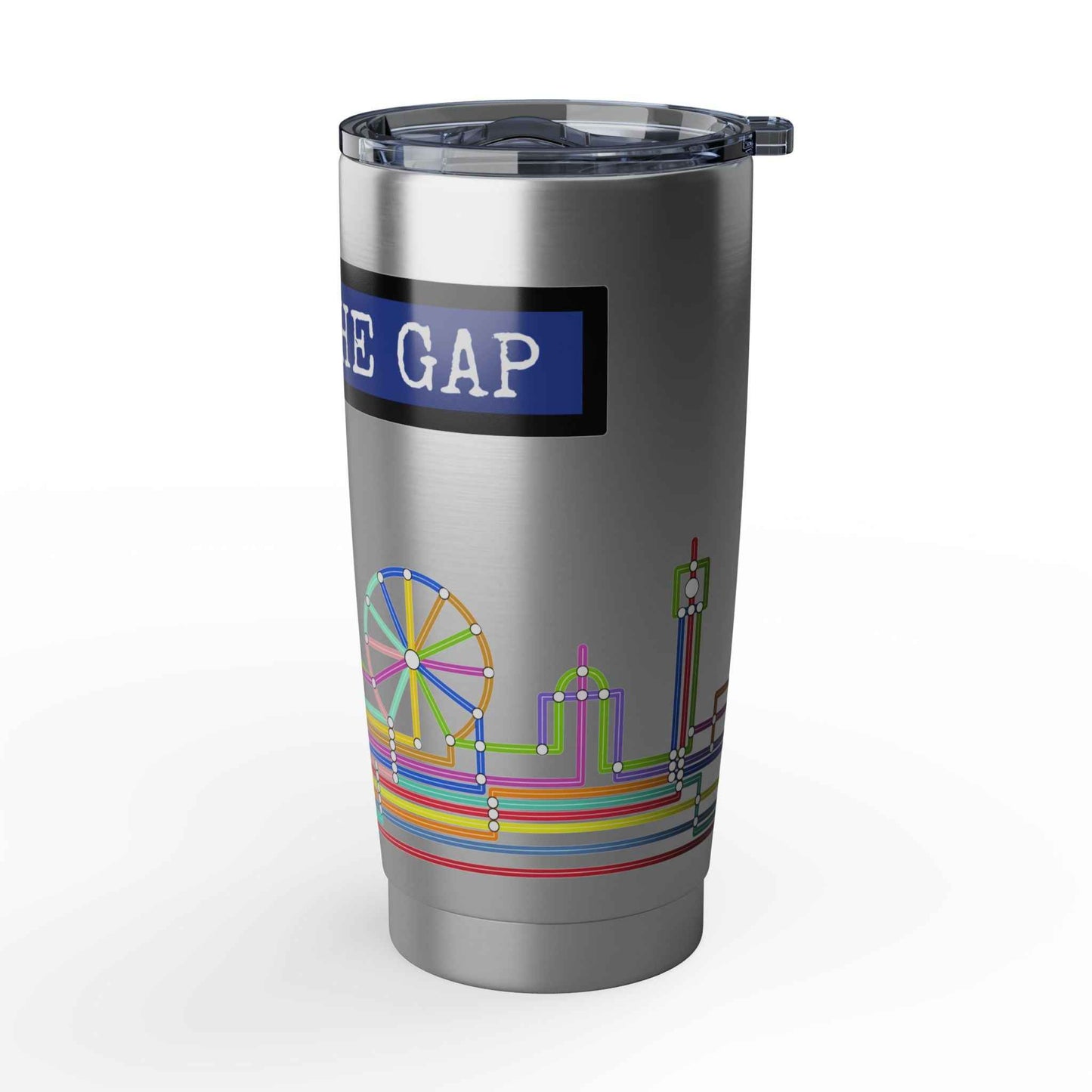 20oz Stainless Tumbler — Tube Line Landscape Mind the Gap Travel Cup