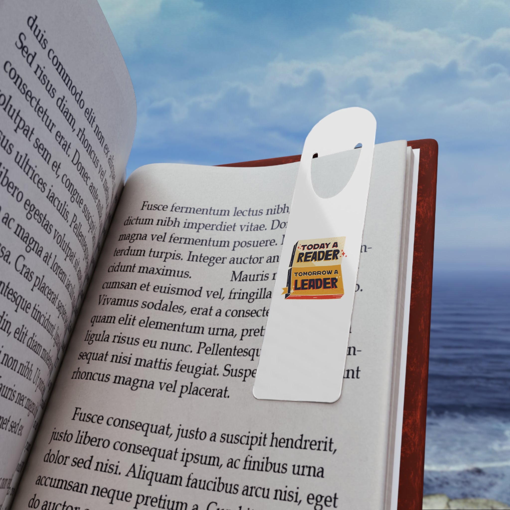 Bookmark — "Today a Reader, Tomorrow a Leader" Metal Bookmarker for Kids & Teachers