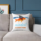 Mindset Is Everything Square Throw Pillow – Goldfish with Shark Fin Motivational Accent Pillow