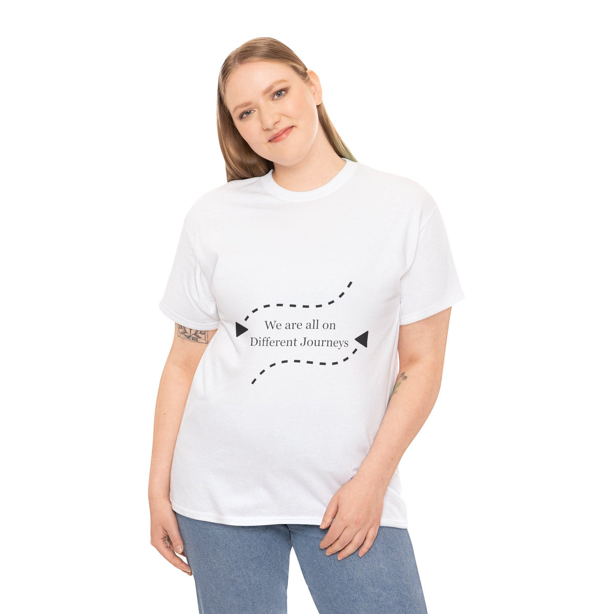 Inspirational Journey Tee, Motivational Cotton T-Shirt, Unisex Shirt, Gift for Friends, Casual Wear, Travel Lovers, Positive Vibes - Conscience Garment