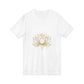Lotus Mandala V-Neck Tee — Hand-Drawn Floral Yoga Shirt - Conscience Garment