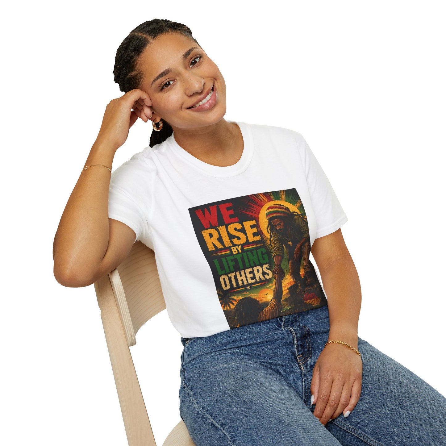 We Rise By Lifting Others T-Shirt — Rasta Sun Reggae Inspirational Tee