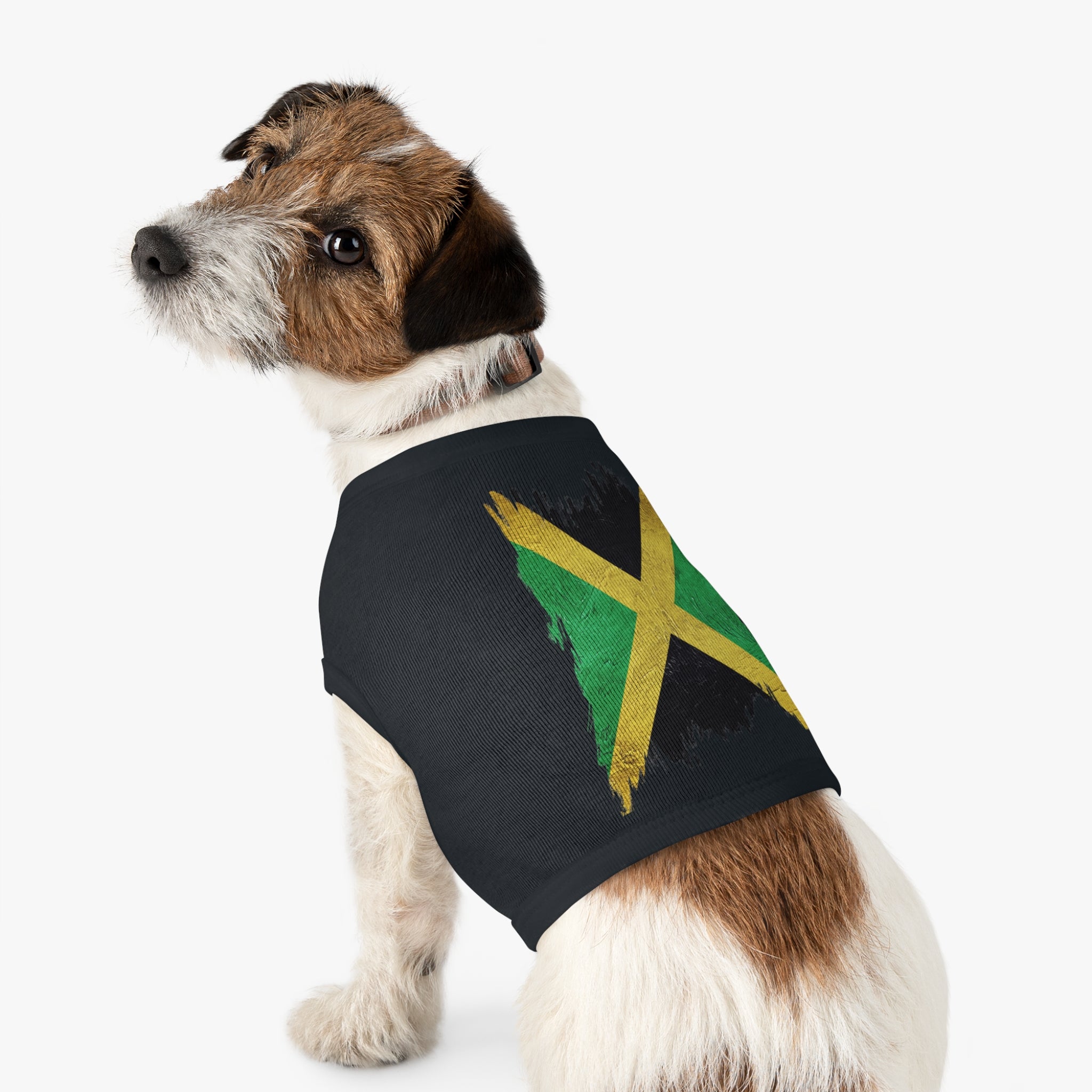 Jamaican Flag Pet Tank Top — Reggae Pride Dog Shirt