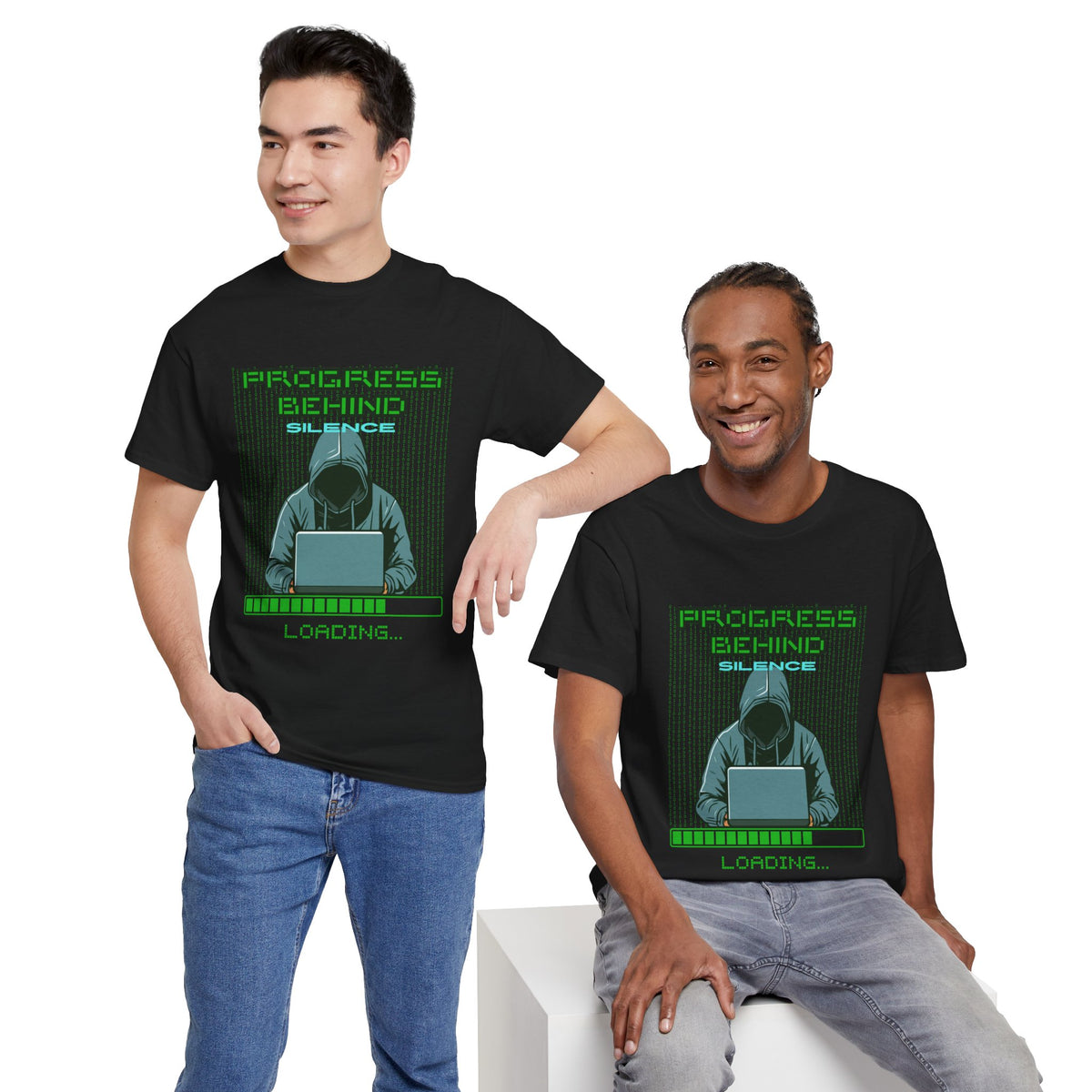 Programmer Behind the Screen T-Shirt – Hoodie Graphic Tee (Loading Bar) - Conscience Garment