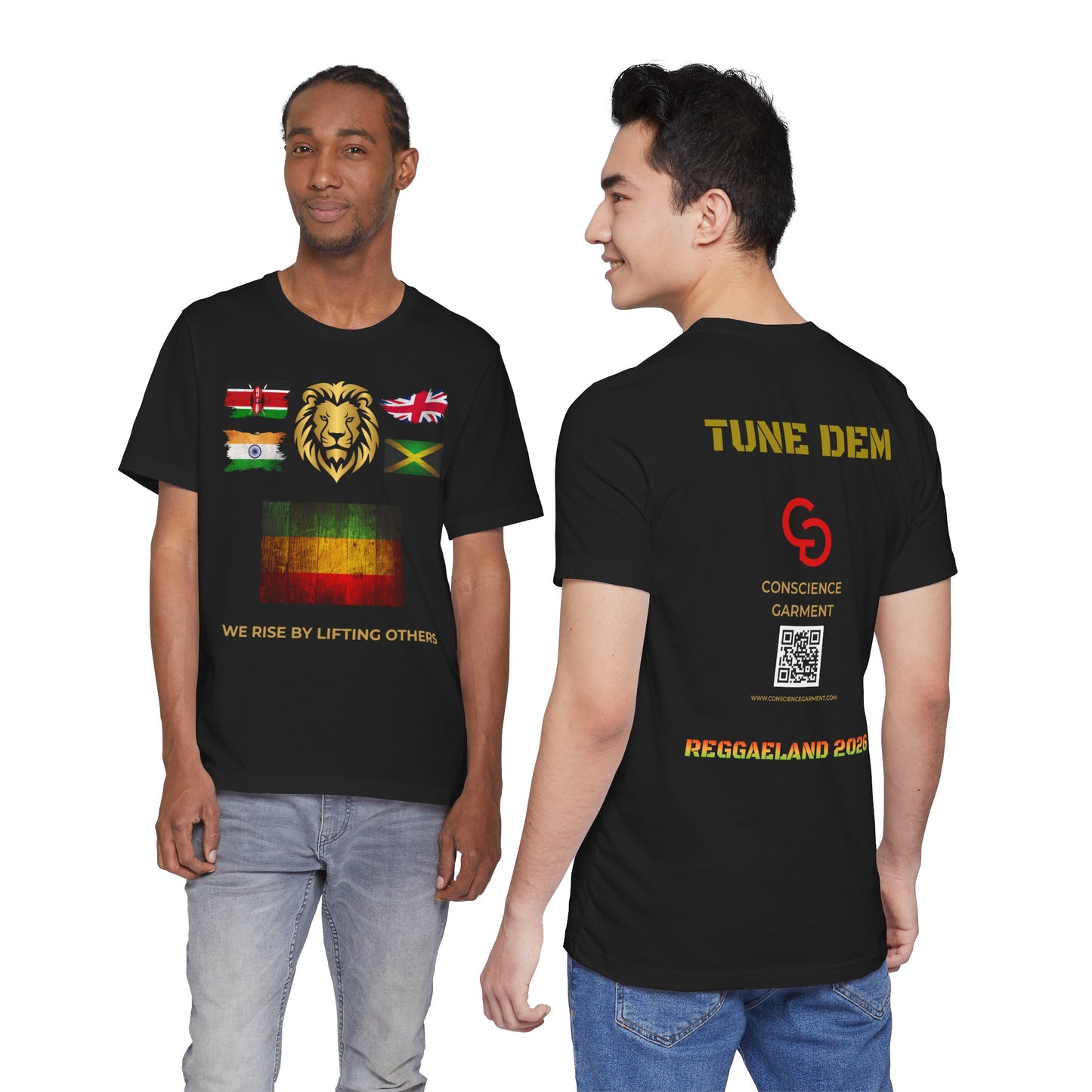 Reggae Lion Flag T-Shirt — Reggaeland 2026 Concert Tee