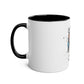 Cute Dog with Headphones Mug, Two-tone, 11oz - Conscience Garment