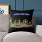 Mind The Gap Skyline Pillow — Neon London Decorative Throw Pillow