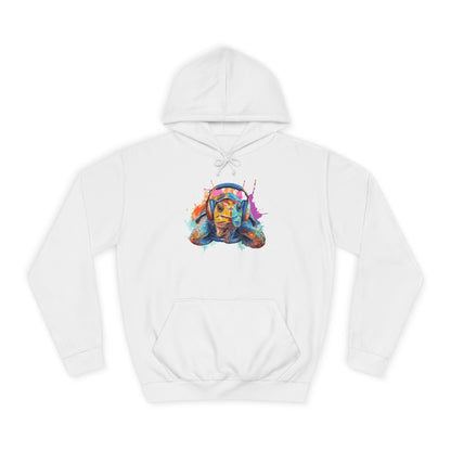Colorful Turtle Headphones Hoodie — Watercolor Music Hoodie
