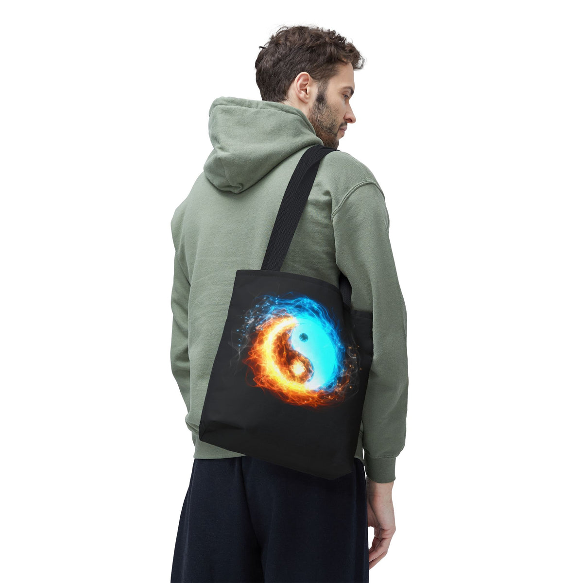Fire and Ice Yin Yang Tote Bag