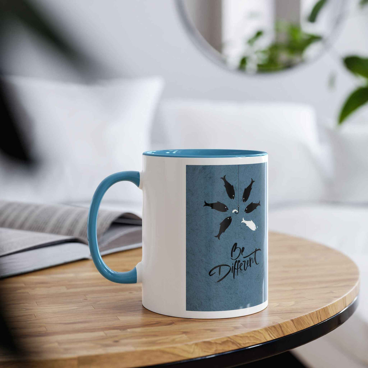 Motivational Two-Tone Mug - Be Different Design, 11oz