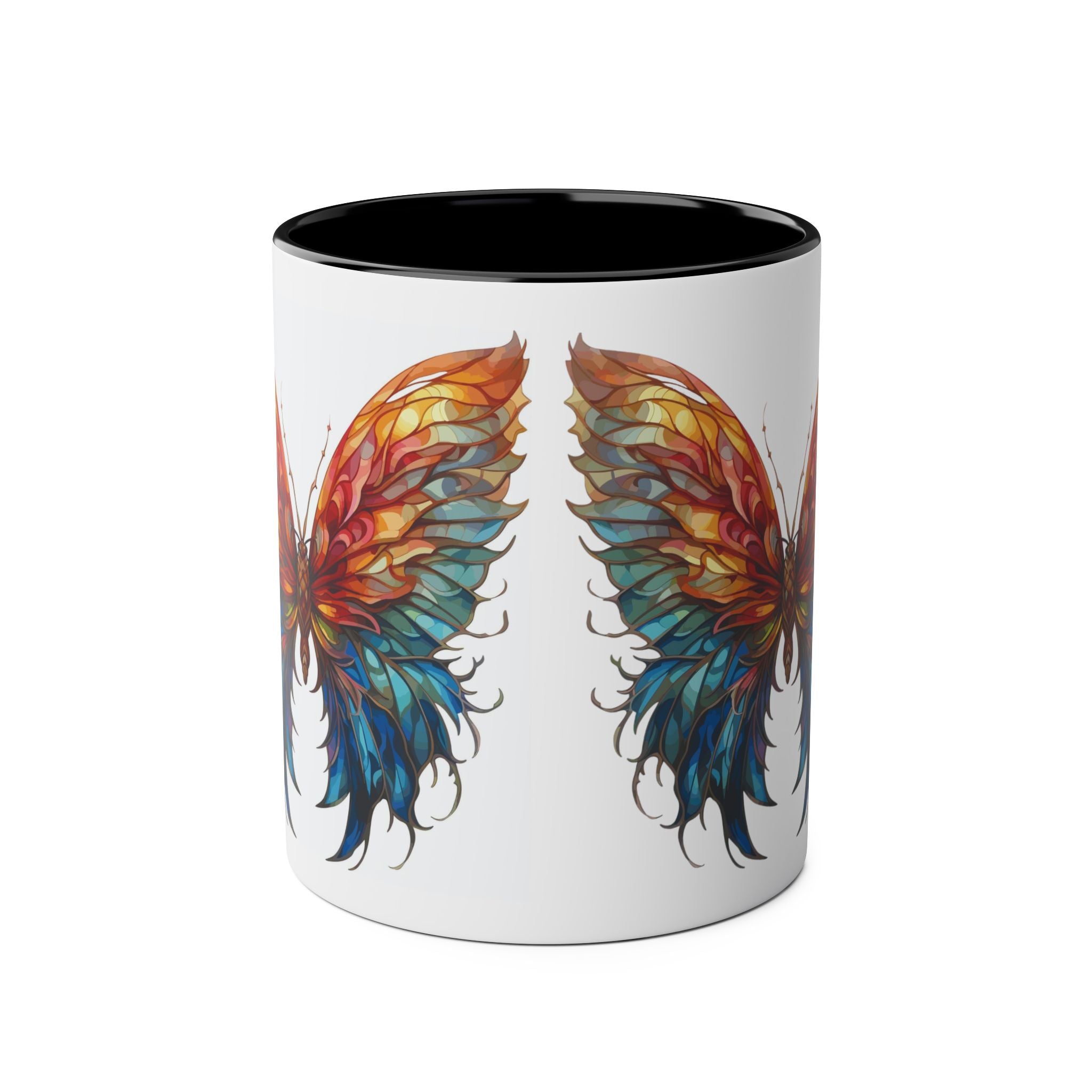 Butterfly Two-Tone Coffee Mug, Birthday Gift, 7 Colors