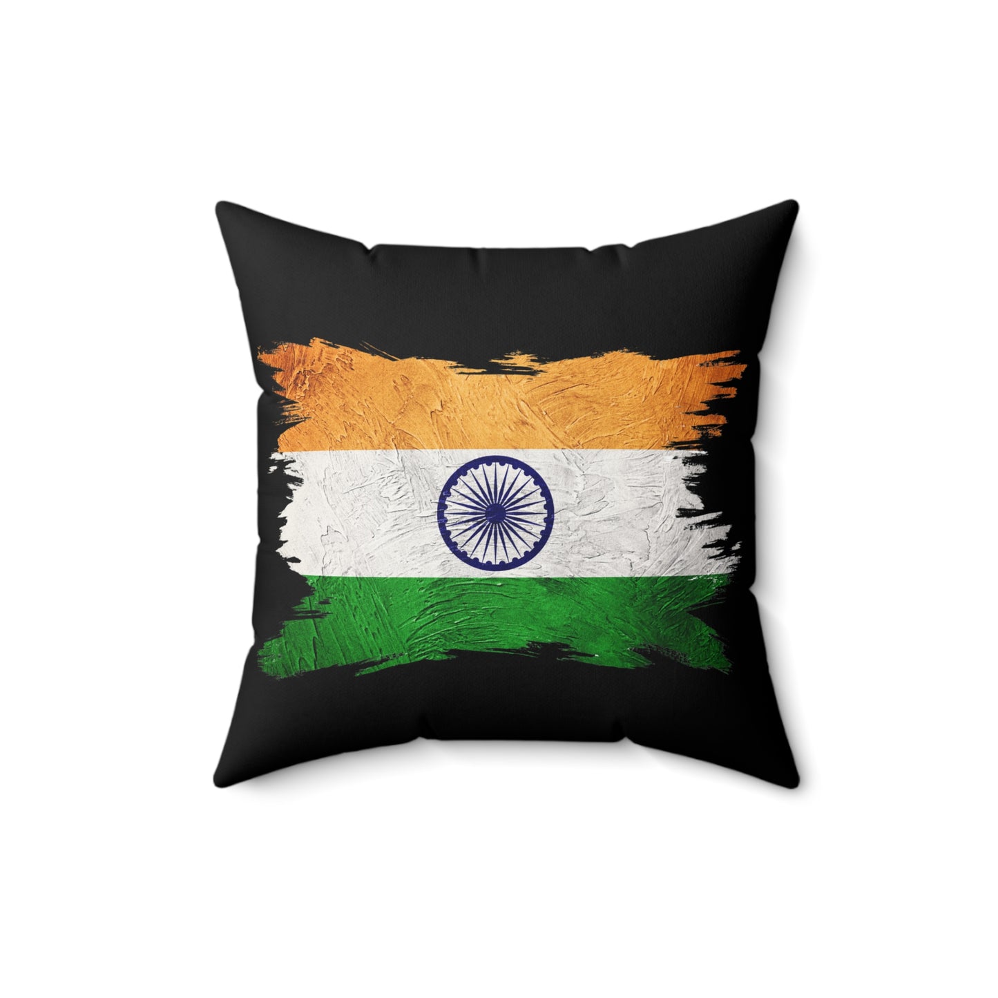 Indian Flag Brushstroke Pillow Tricolor Decorative Throw Pillow