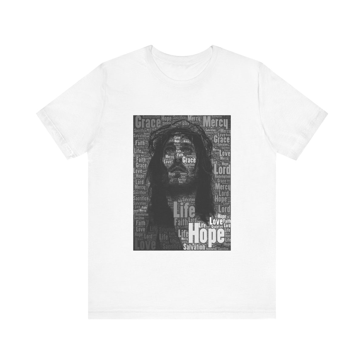 Jesus Christ with Inspiring Words T-shirt - Conscience Garment