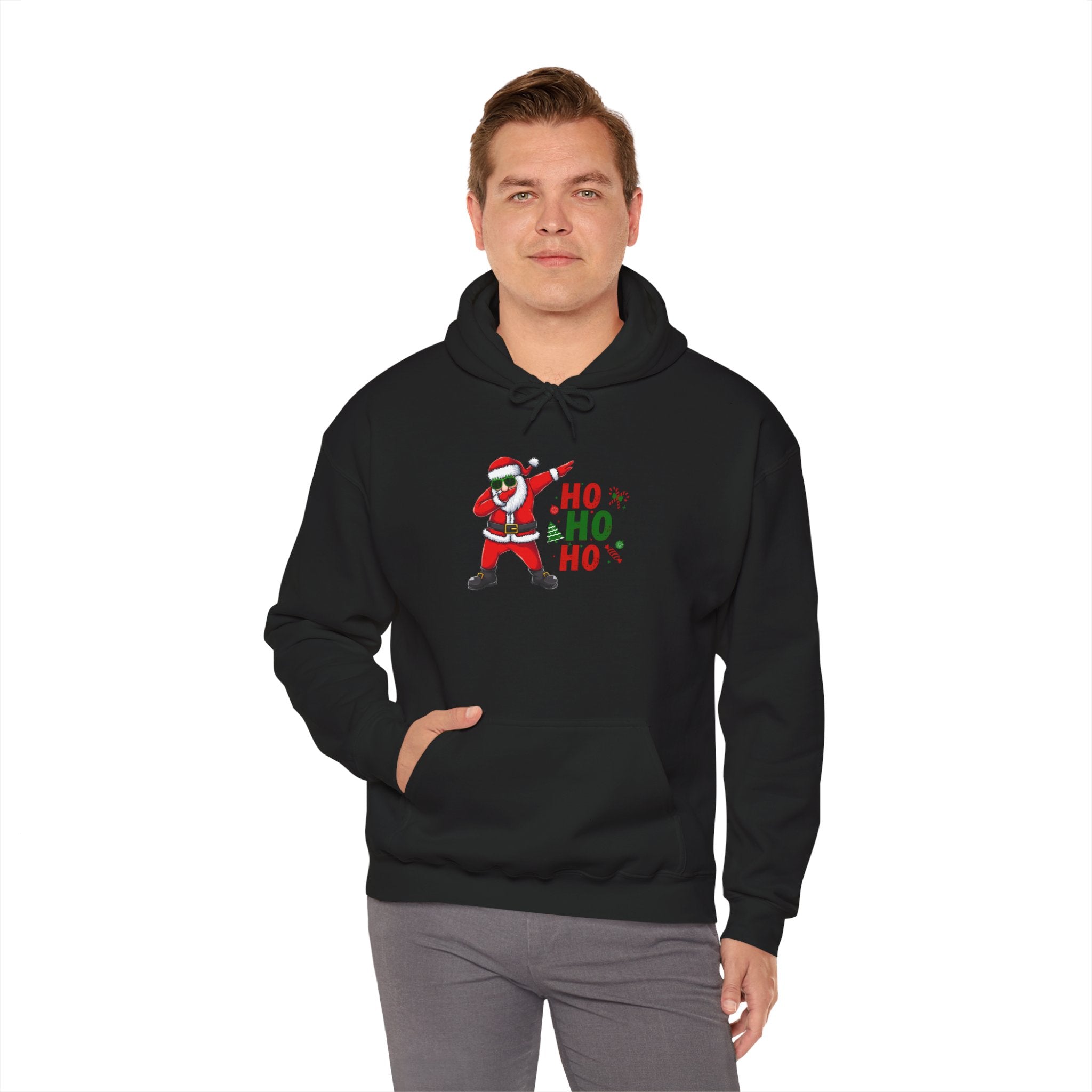 Dabbing Santa Hoodie — 'Ho Ho Ho' Christmas Holiday Sweatshirt