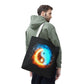 Fire and Ice Yin Yang Tote Bag