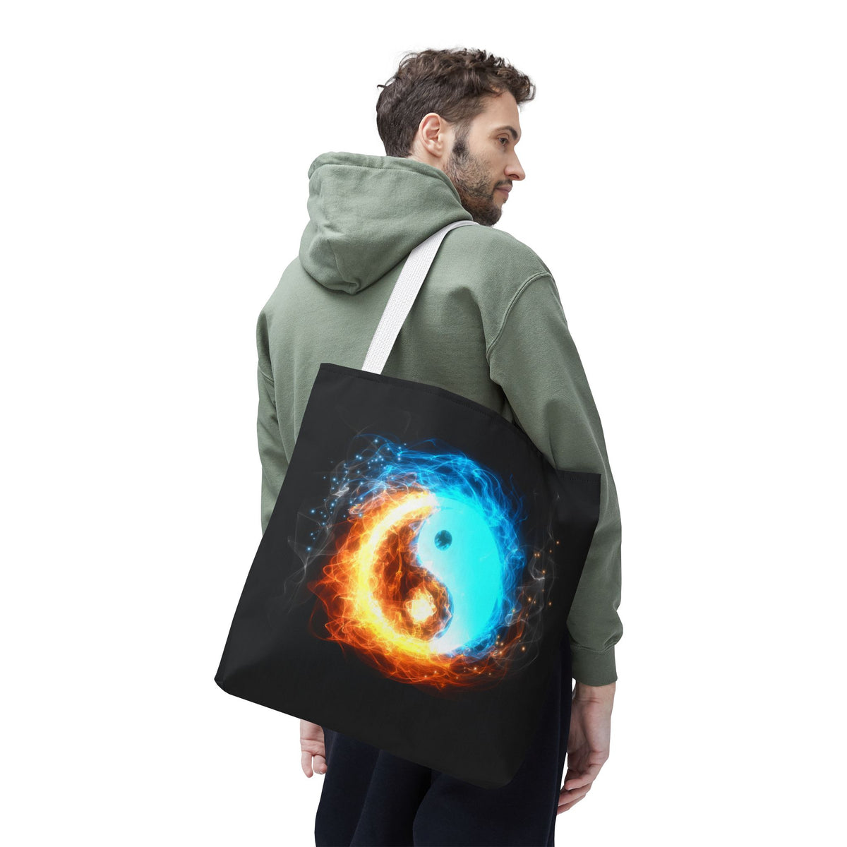 Fire and Ice Yin Yang Tote Bag