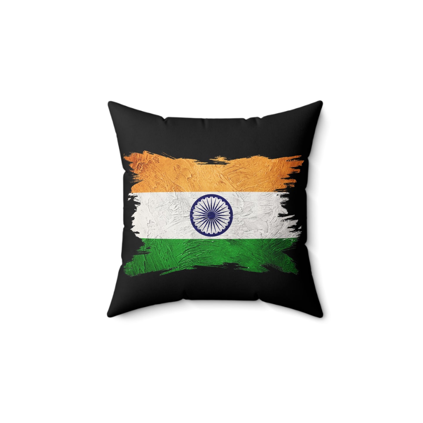 Indian Flag Brushstroke Pillow Tricolor Decorative Throw Pillow