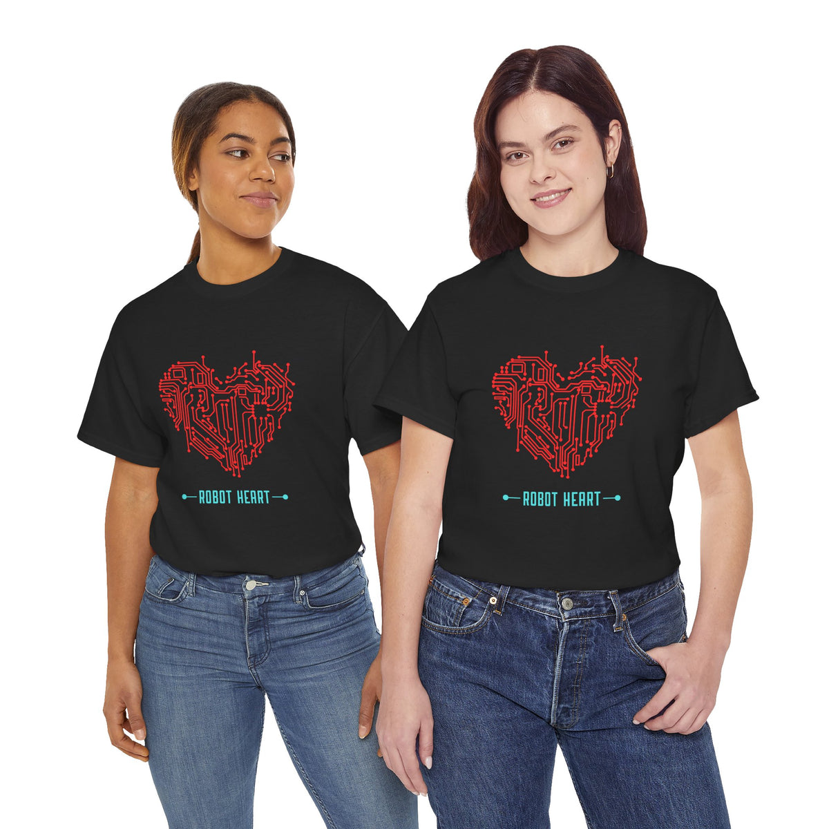 Tech Heart T-Shirt — 'Robot Heart' Circuit Board Graphic - Conscience Garment