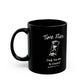 Time Flies Hourglass Mug — "Time Flies, Only You Are In Control" Black Coffee Cup (11oz)