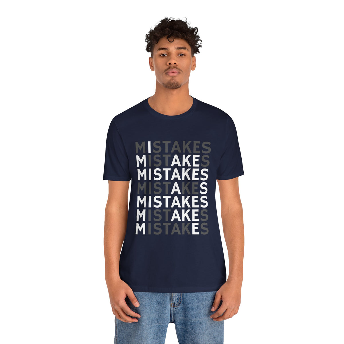 'Mistakes' Typography Black Tee