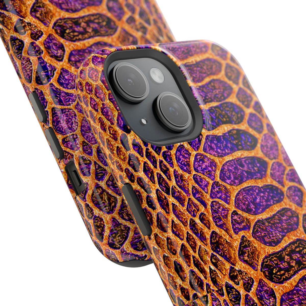 Purple-Gold Snake Skin Magnetic Impact Case