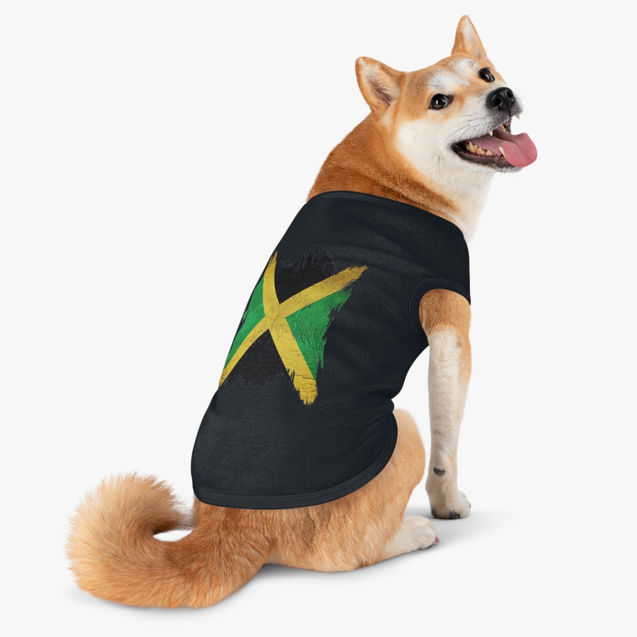 Jamaican Flag Pet Tank Top — Reggae Pride Dog Shirt
