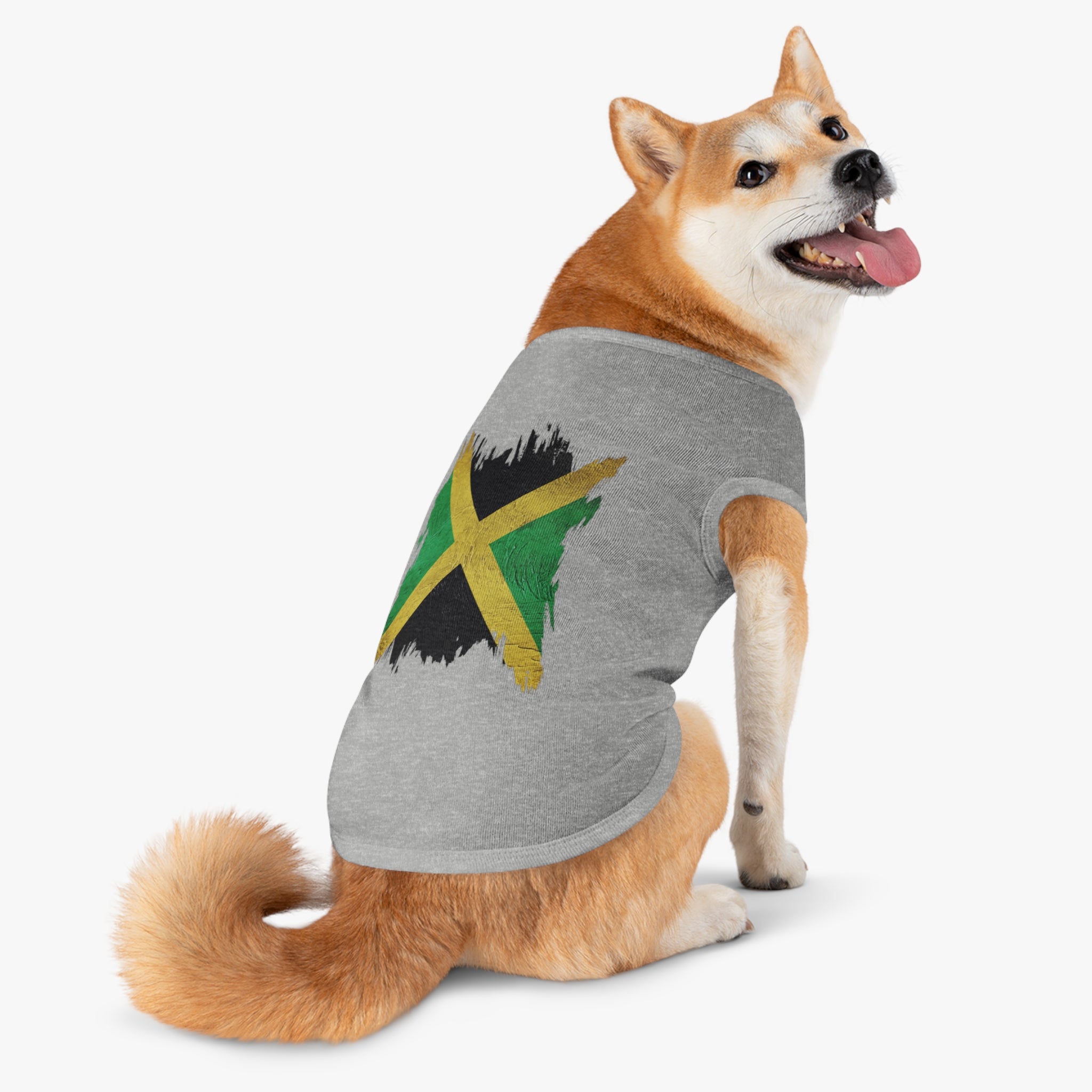 Jamaican Flag Pet Tank Top — Reggae Pride Dog Shirt