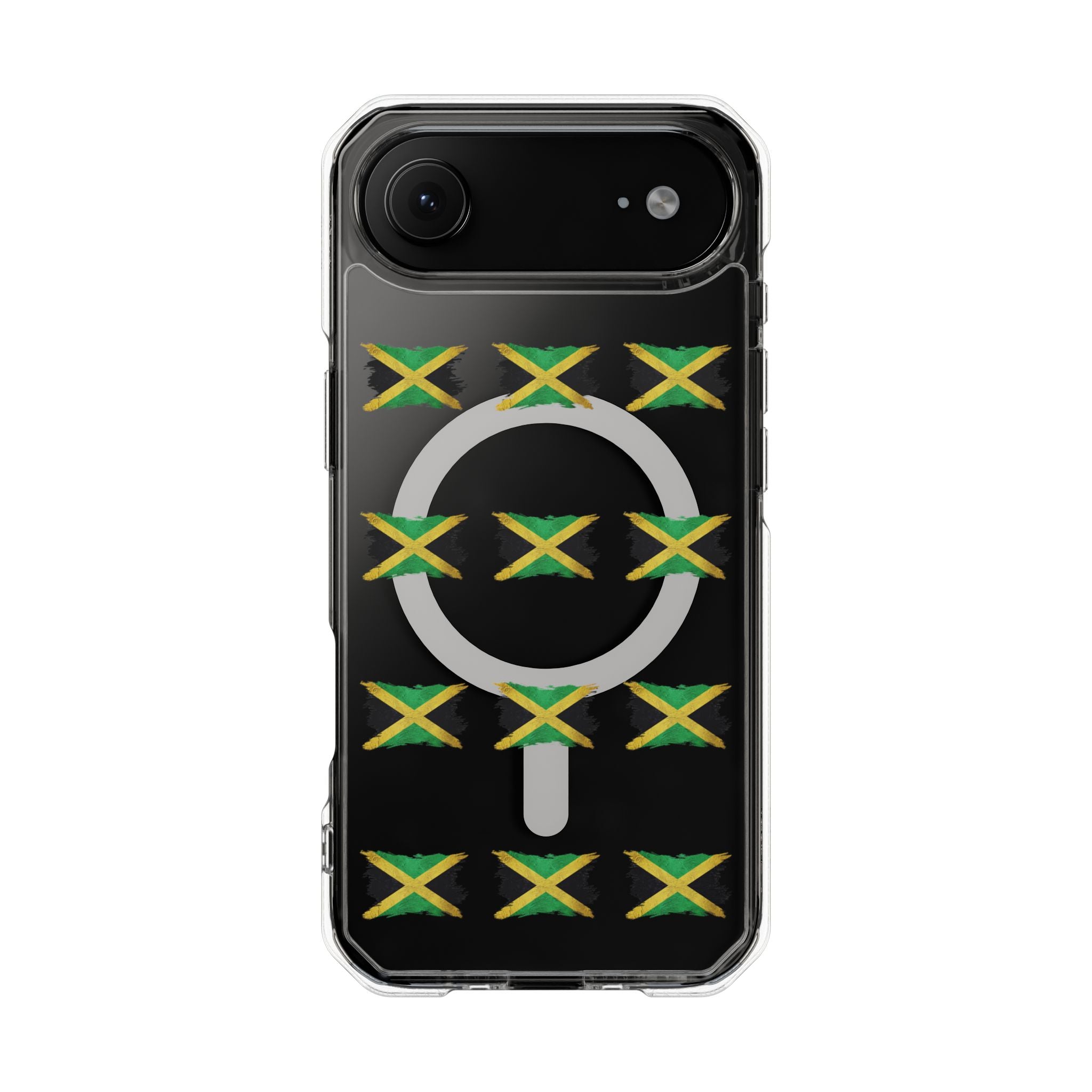 Jamaica Flag Clear Magnetic Phone Case — MagSafe Compatible