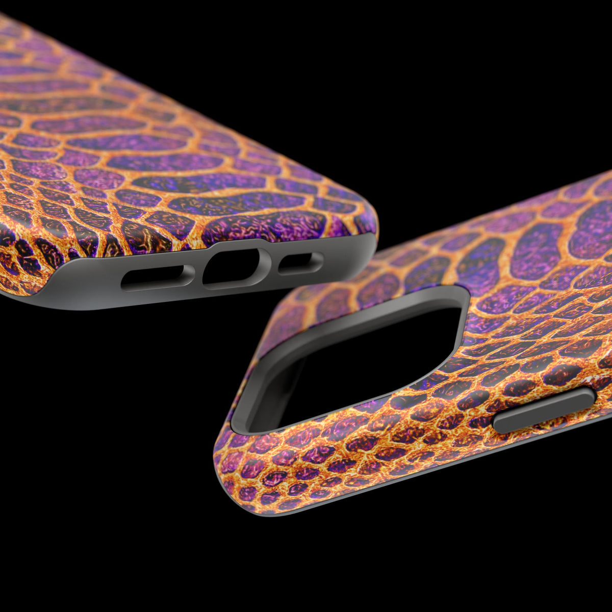 Purple-Gold Snake Skin Magnetic Impact Case
