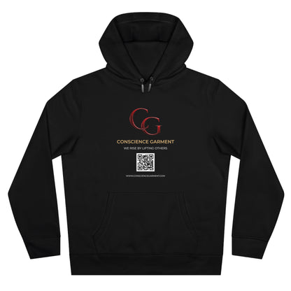 Conscience Garment 'CG' Logo Hoodie — King Hooded Sweatshirt with QR Code