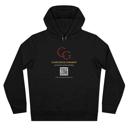 Conscience Garment 'CG' Logo Hoodie — King Hooded Sweatshirt with QR Code