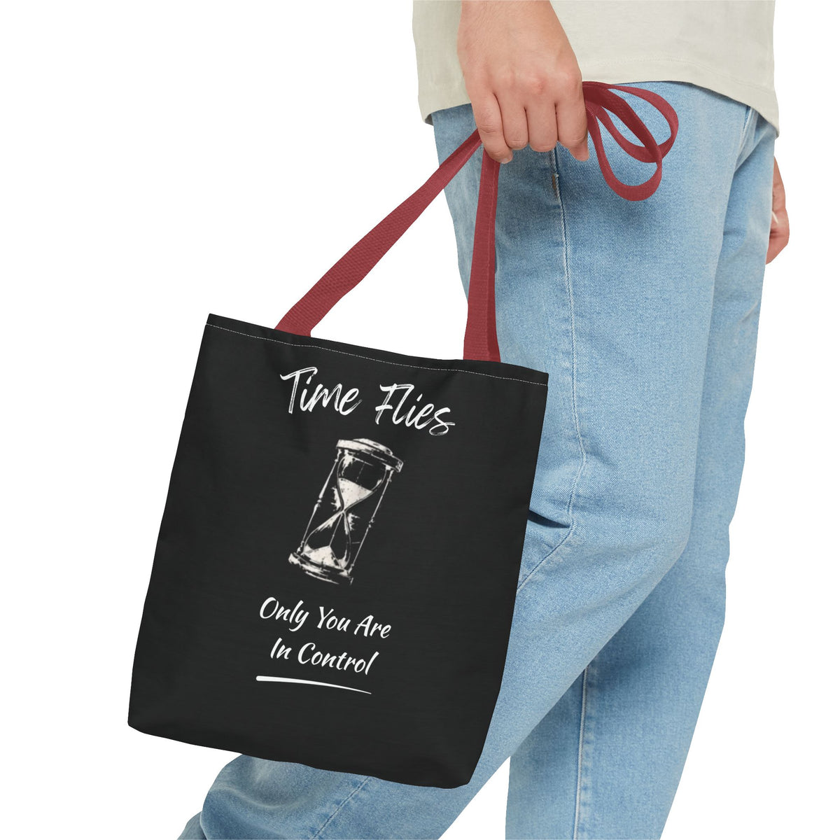 Time Flies Motivational Tote Bag