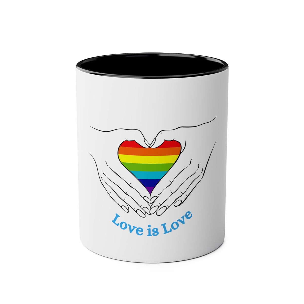 Love Is Love Two-Tone Mug - Conscience Garment