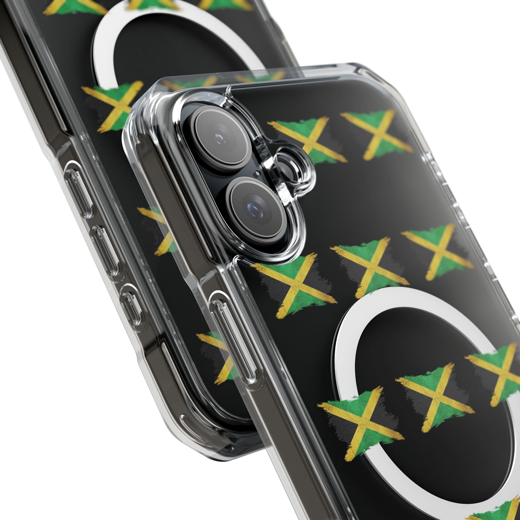 Jamaica Flag Clear Magnetic Phone Case — MagSafe Compatible