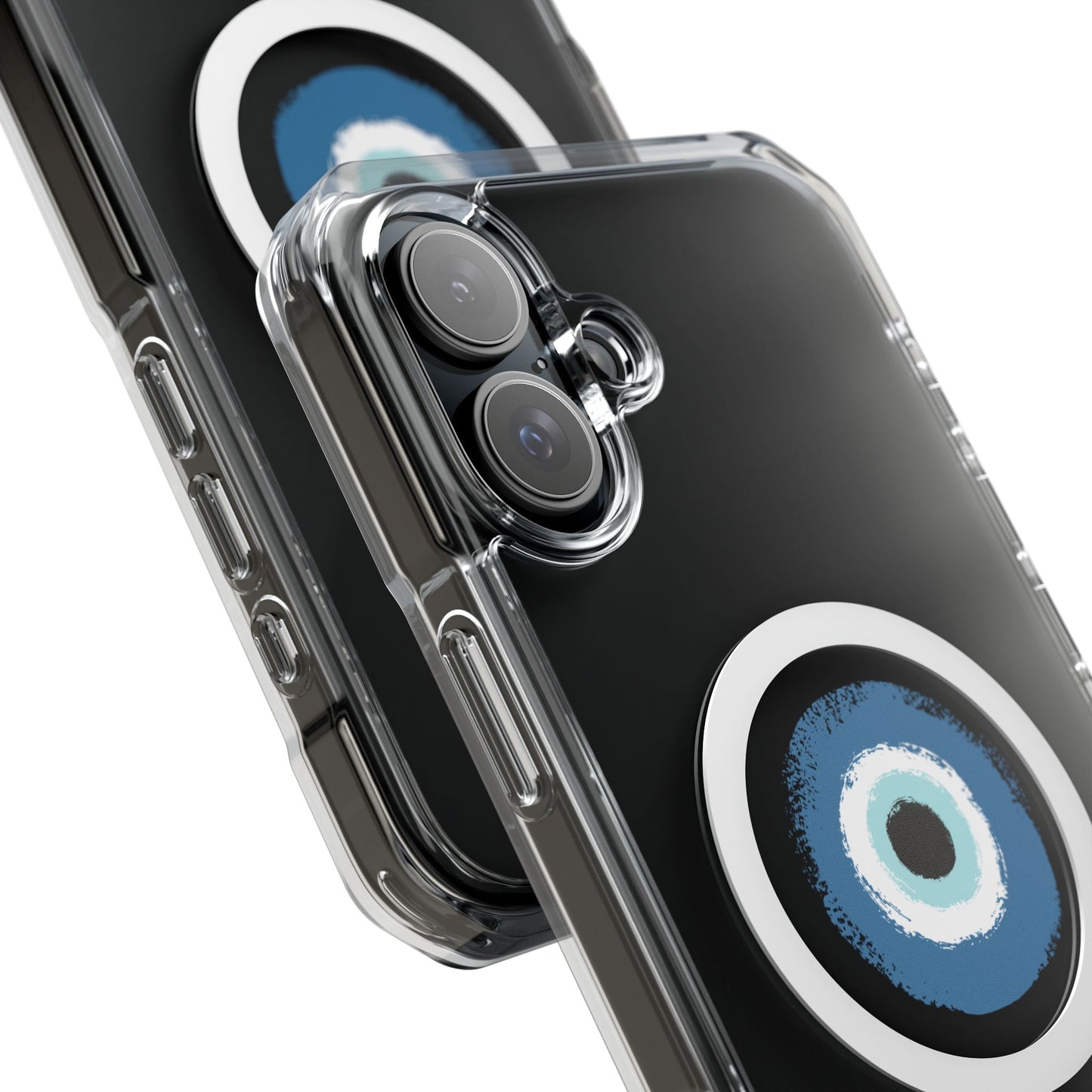 Clear Magnetic Phone Case with Evil Eye Design — Protective MagSafe-Compatible iPhone Cover
