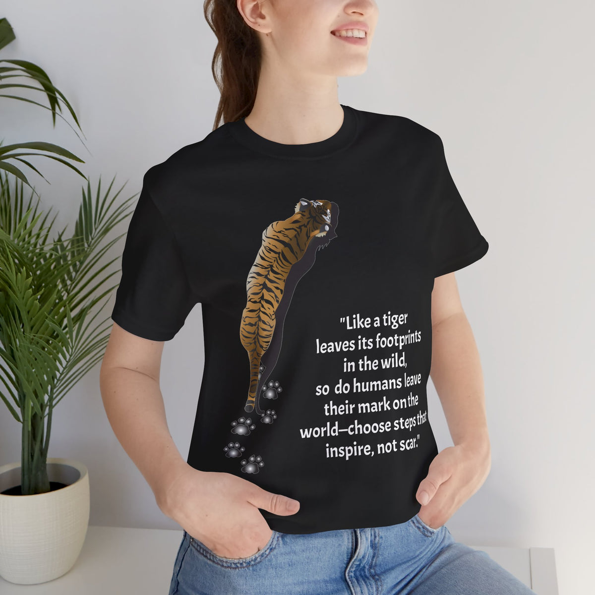 Tiger Footprint T-shirt - Conscience Garment