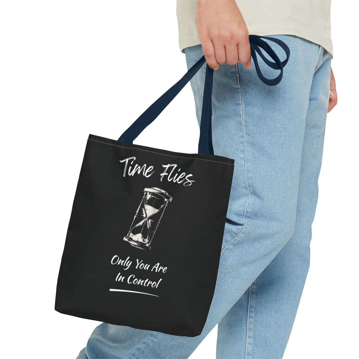 Time Flies Motivational Tote Bag