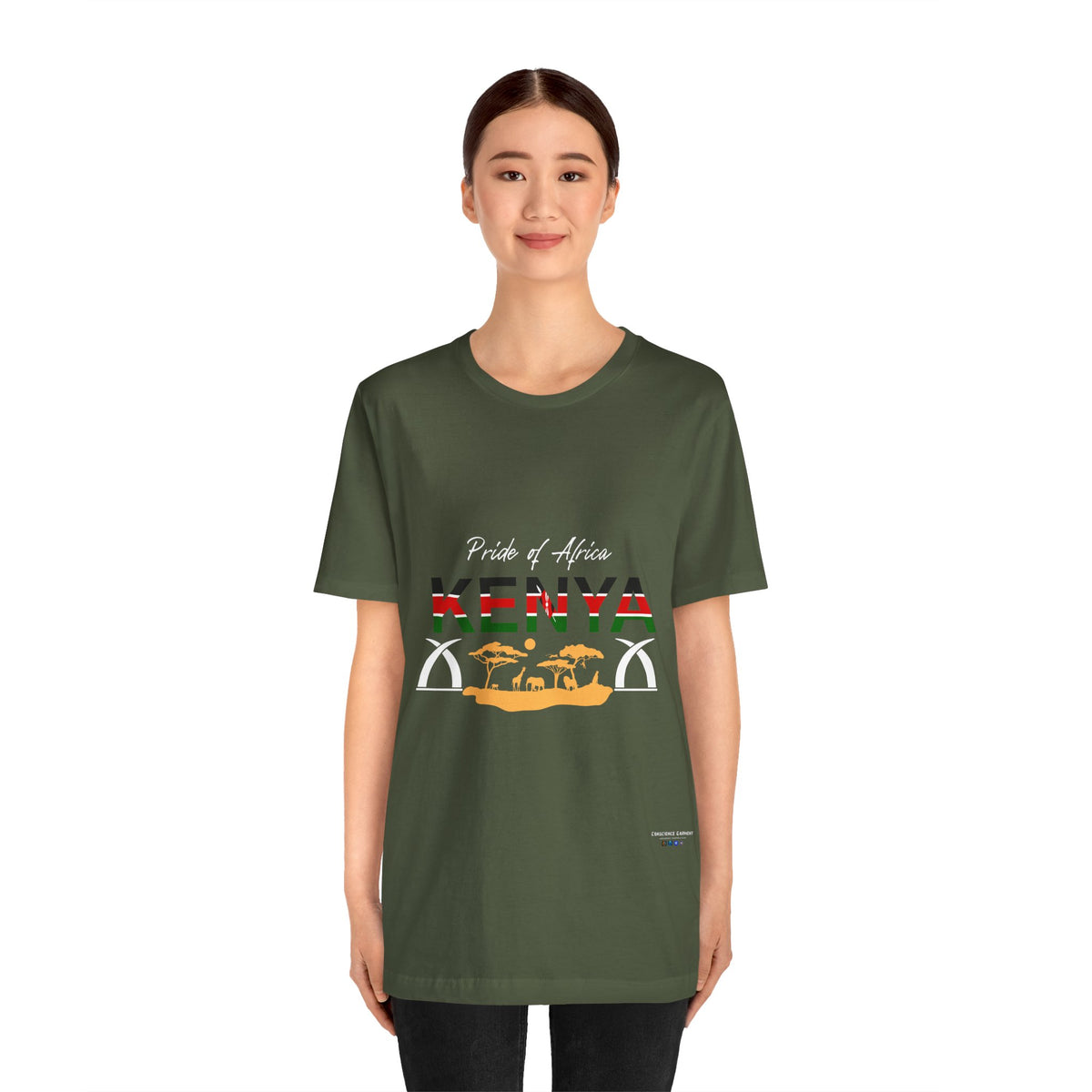Pride of Africa Kenya T-Shirt | Unisex Short Sleeve Tee for Travelers and Culture Enthusiasts - Conscience Garment