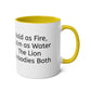 Lion Fire and Water Design Mug, Two-Tone, 11oz - Conscience Garment