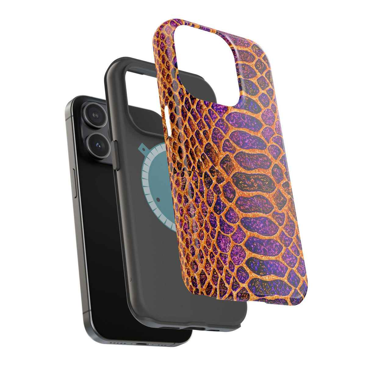 Purple-Gold Snake Skin Magnetic Impact Case