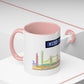 Mind the Gap Coffee Mug — Colorful City Skyline Accent Mug (11/15oz)