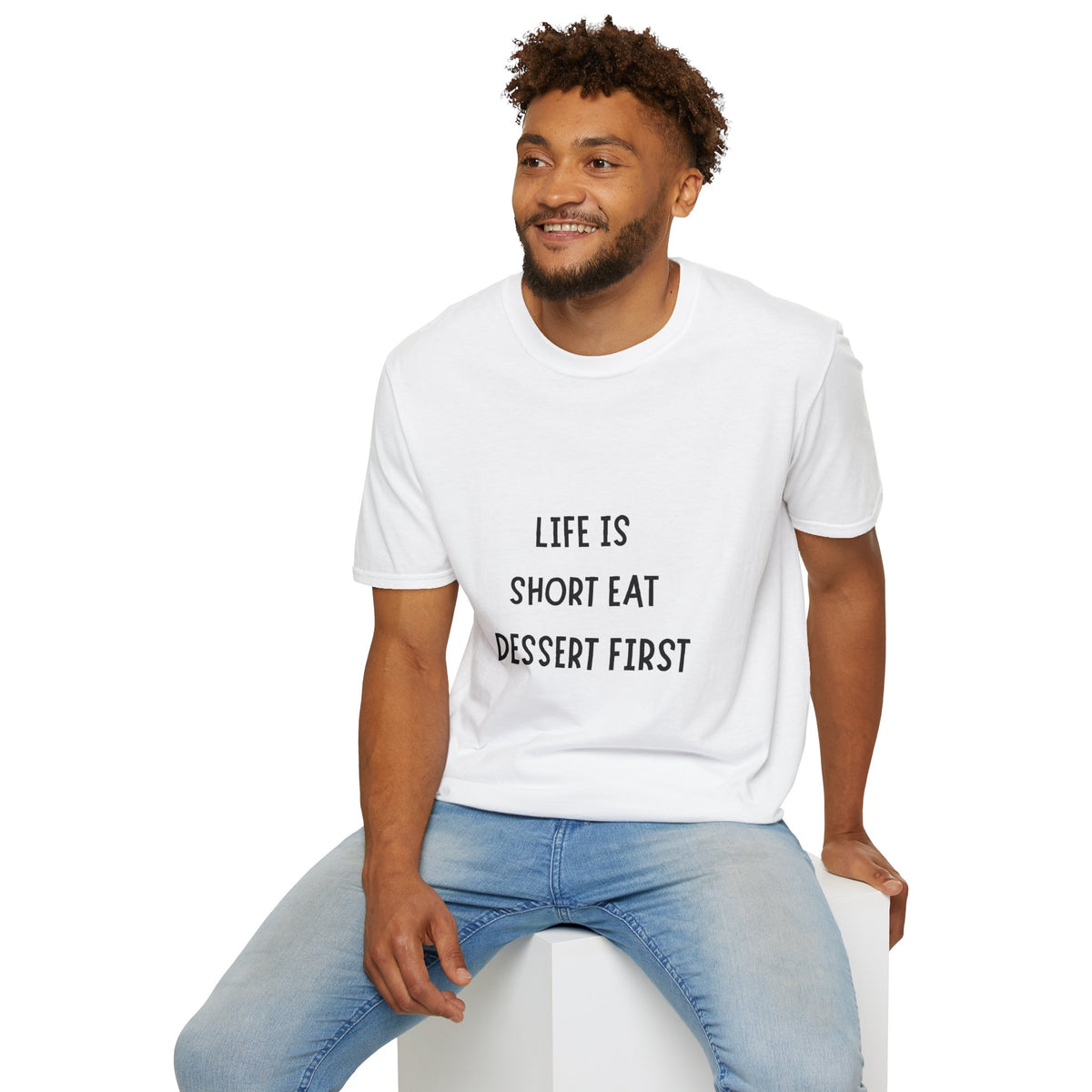 T-Shirt — "Life Is Short Eat Dessert First" Funny Foodie T-Shirt