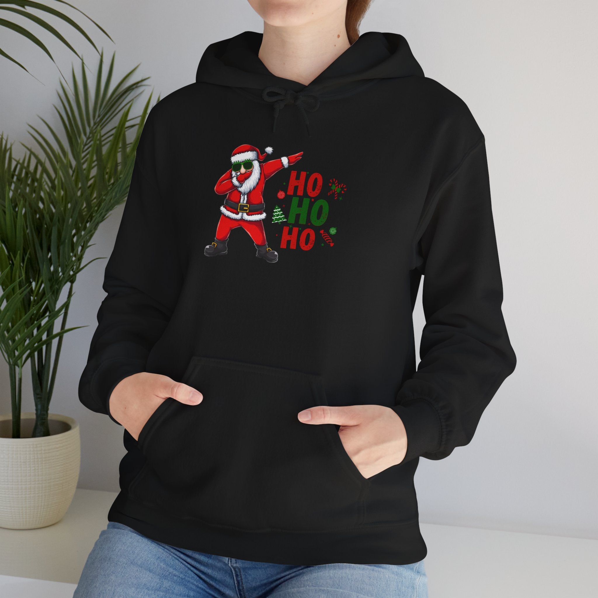 Dabbing Santa Hoodie — 'Ho Ho Ho' Christmas Holiday Sweatshirt