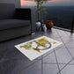Peace World Map Outdoor Rug — Watercolor Earth & Peace Symbol Doormat