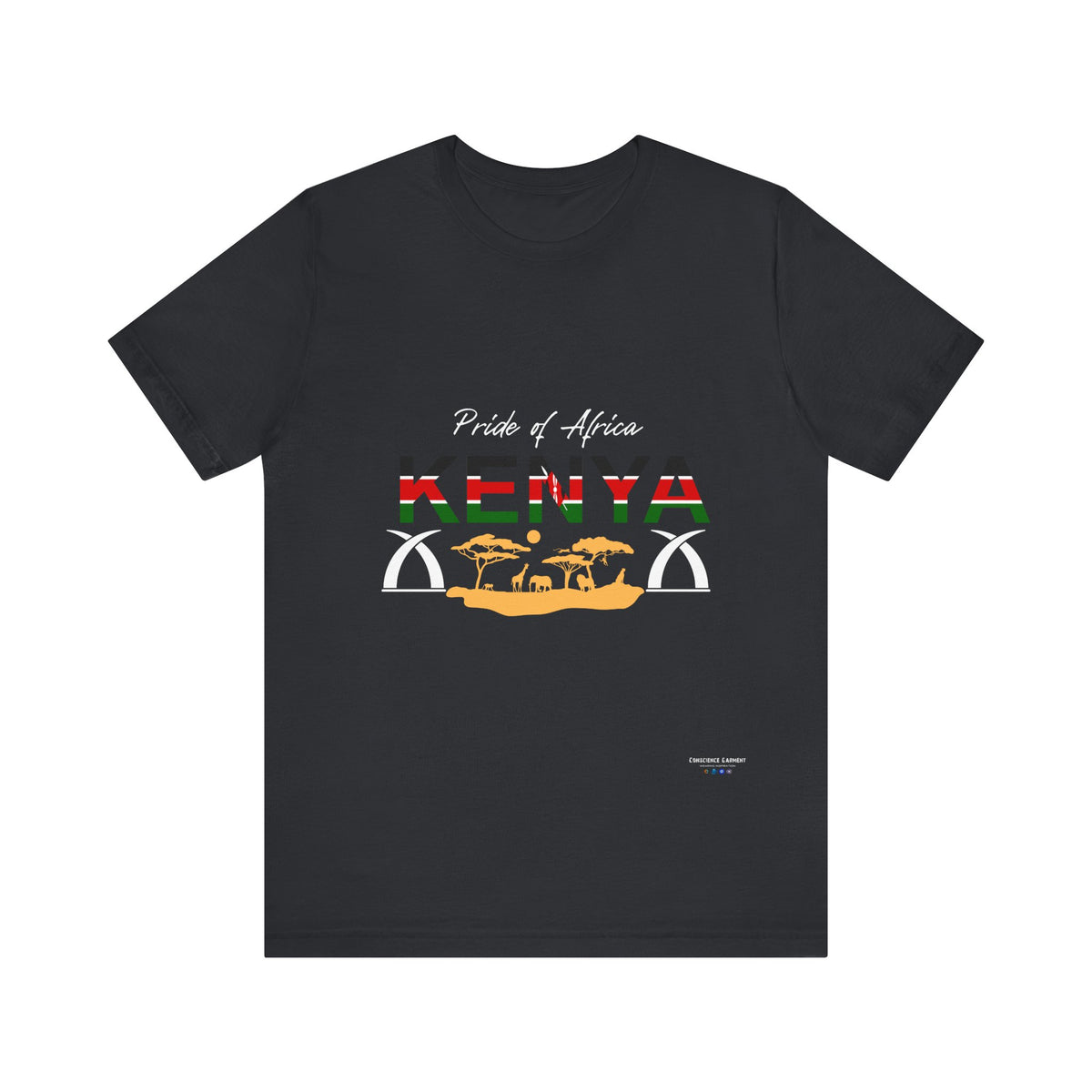 Pride of Africa Kenya T-Shirt | Unisex Short Sleeve Tee for Travelers and Culture Enthusiasts - Conscience Garment