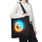 Fire and Ice Yin Yang Tote Bag