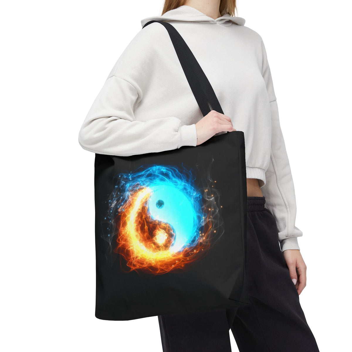 Fire and Ice Yin Yang Tote Bag