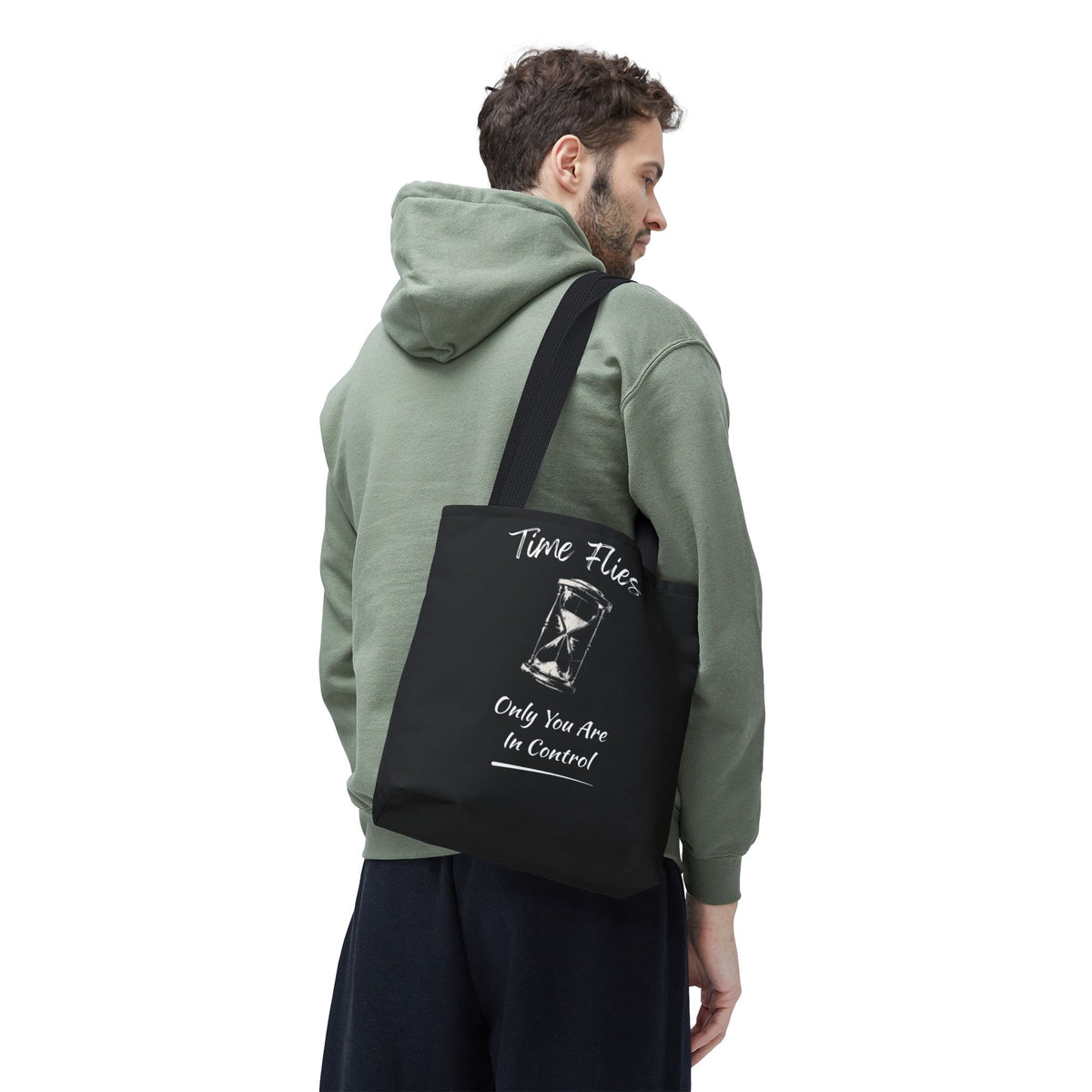 Time Flies Motivational Tote Bag